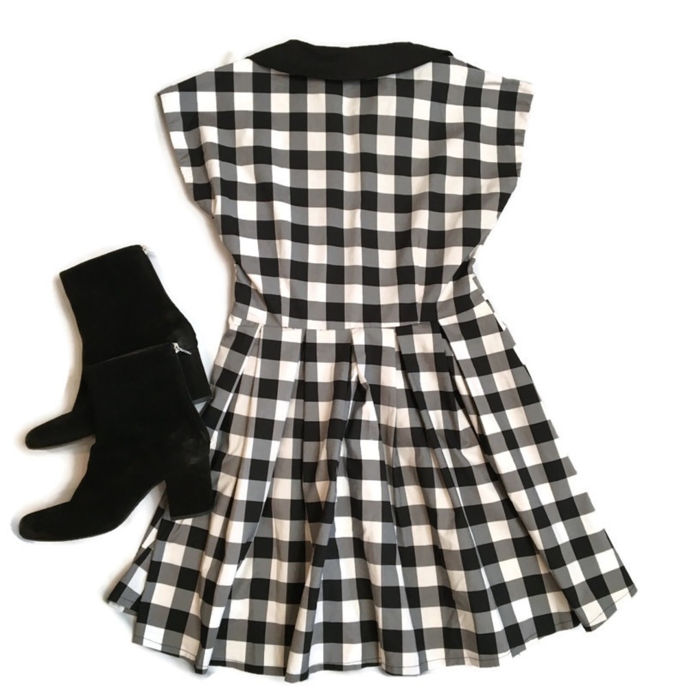 Kling Black and White Checked Dress Size 3 - Picture 5 of 8